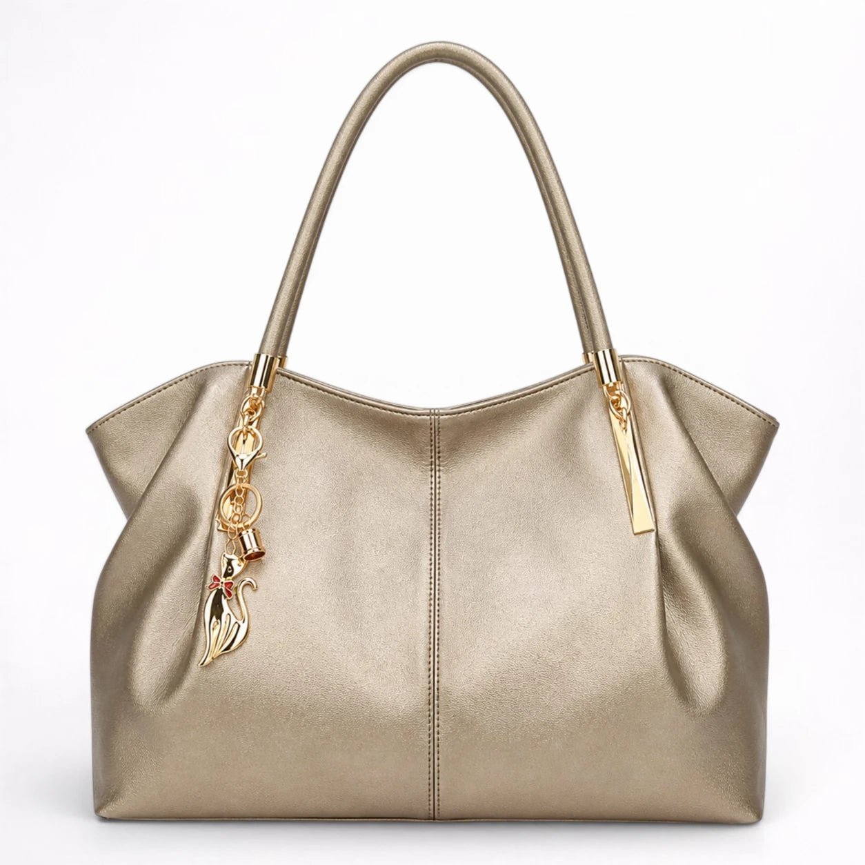 Cabas en Cuir Élégant avec Finitions Métalliques - 1001 Sacs