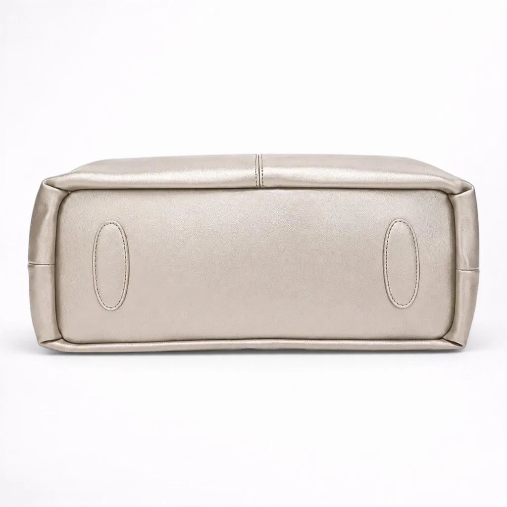 Cabas en Cuir Élégant avec Finitions Métalliques - 1001 Sacs
