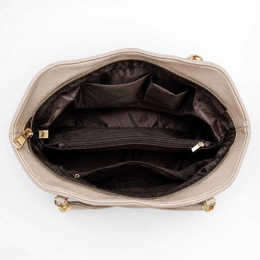 Cabas en Cuir Élégant avec Finitions Métalliques - 1001 Sacs
