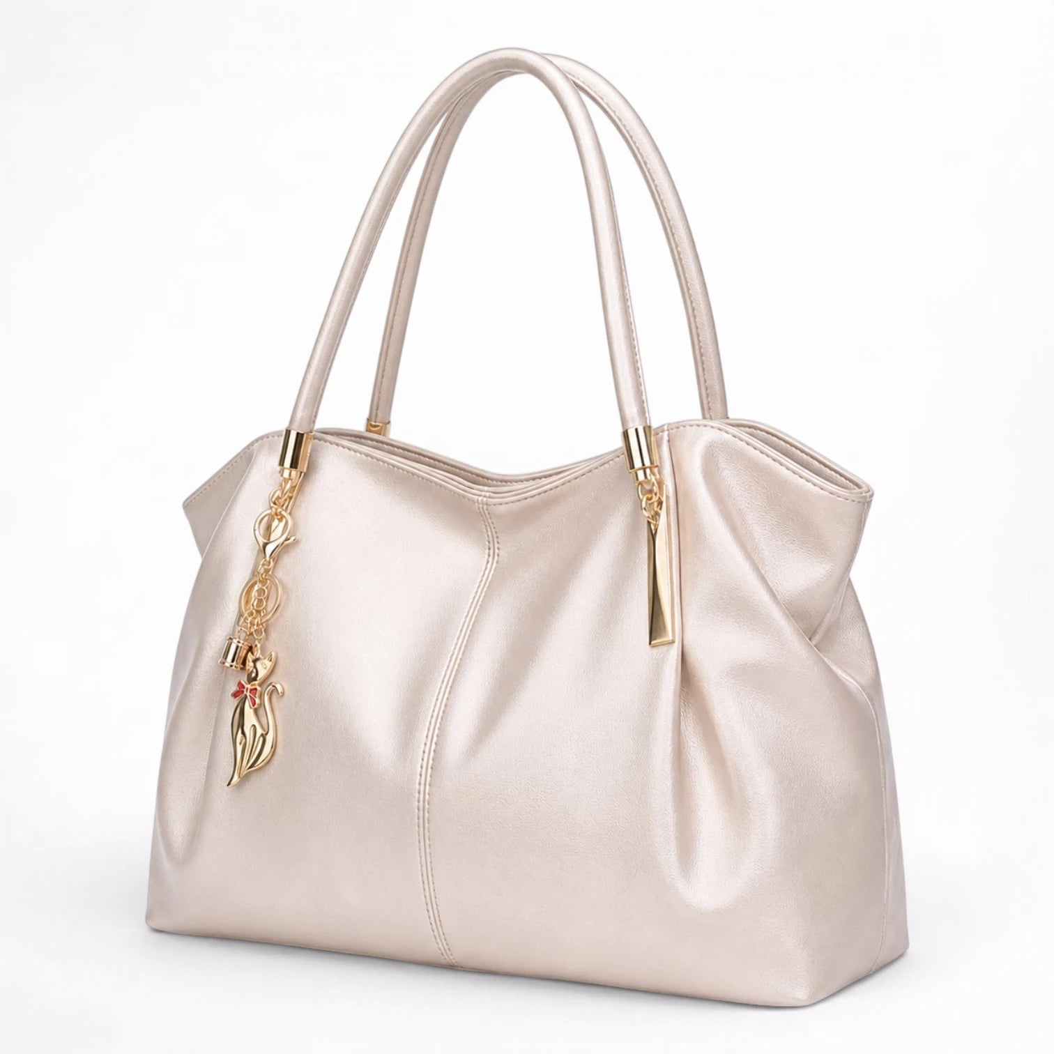 Cabas en Cuir Élégant avec Finitions Métalliques - 1001 Sacs