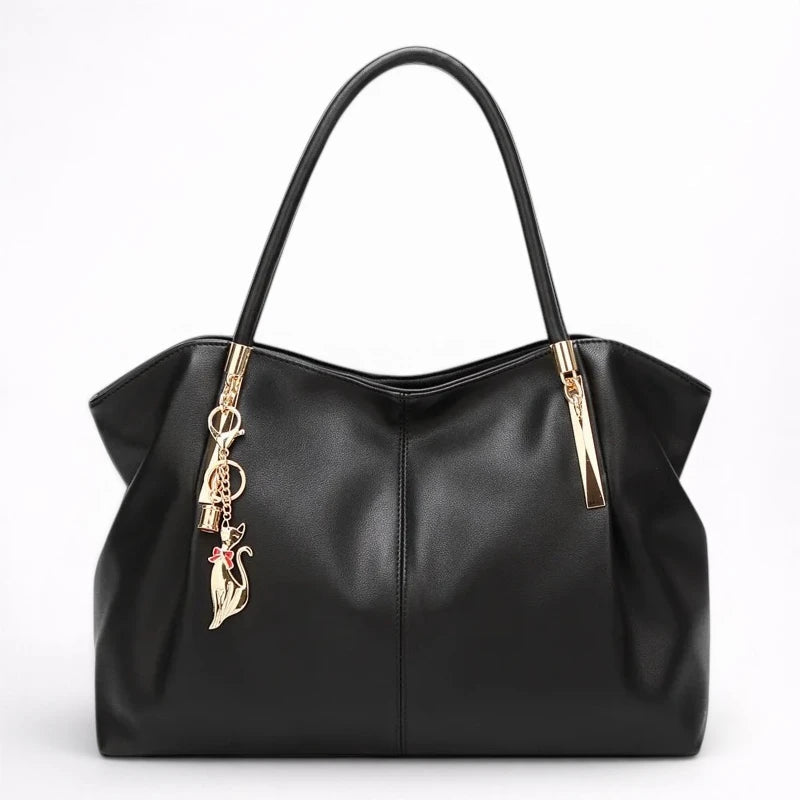Cabas en Cuir Élégant avec Finitions Métalliques - 1001 Sacs