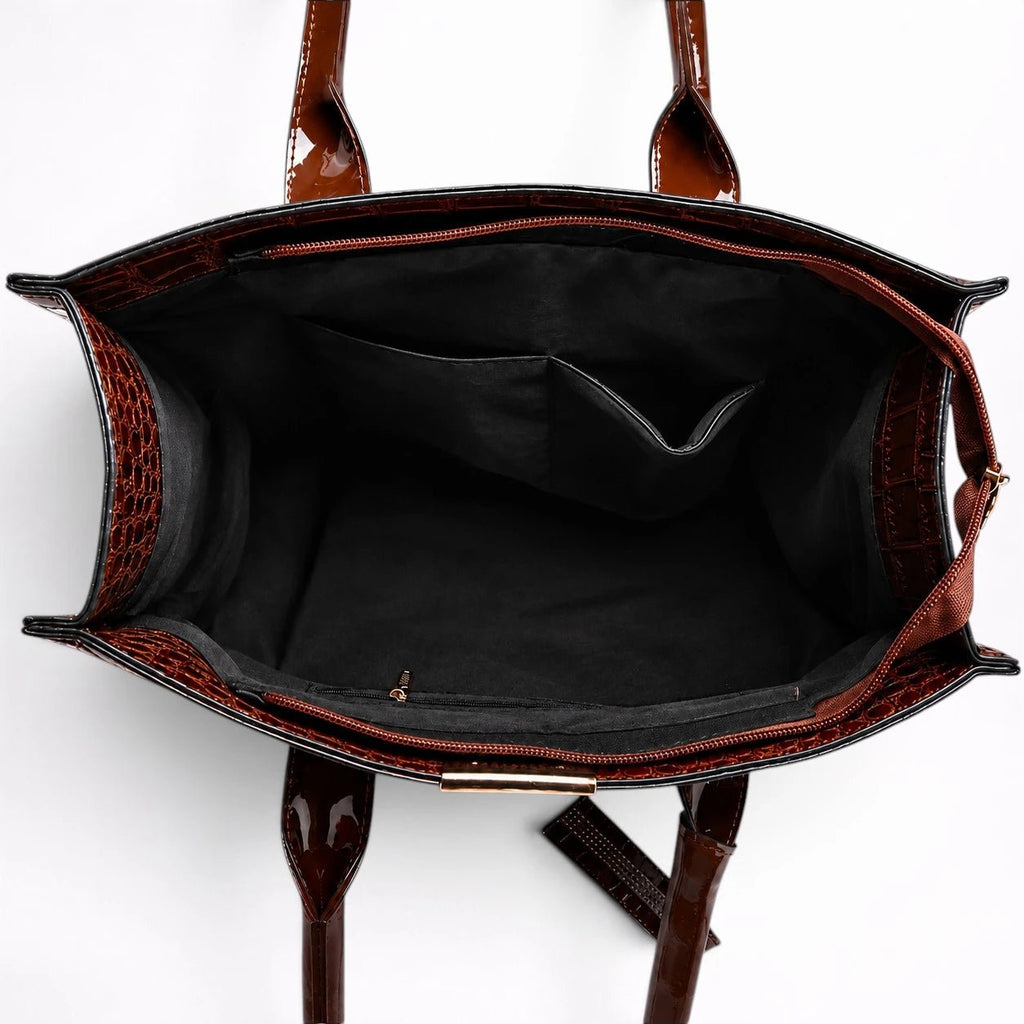 Cabas en Cuir Motif Crocodile pour Femme - 1001 Sacs