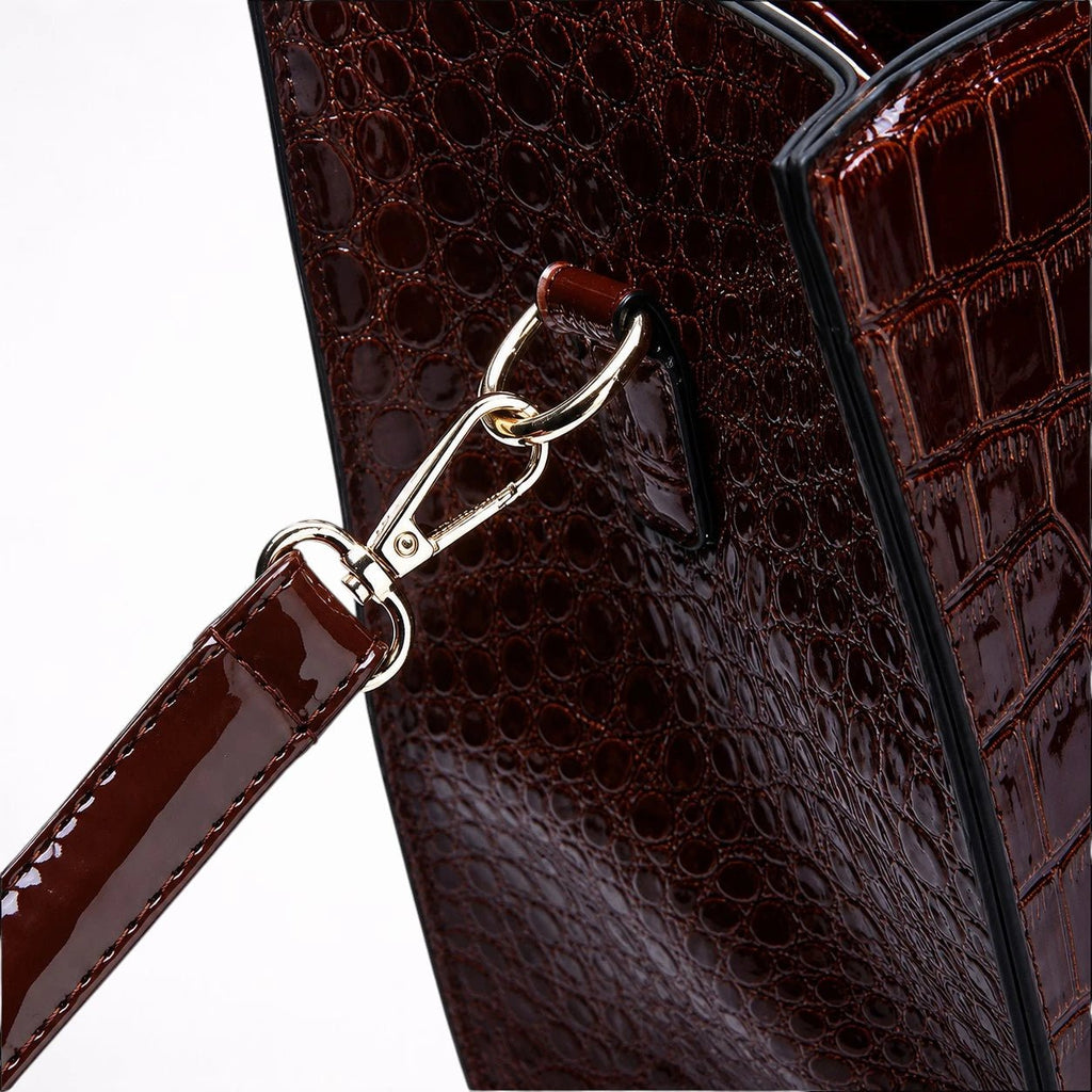 Cabas en Cuir Motif Crocodile pour Femme - 1001 Sacs