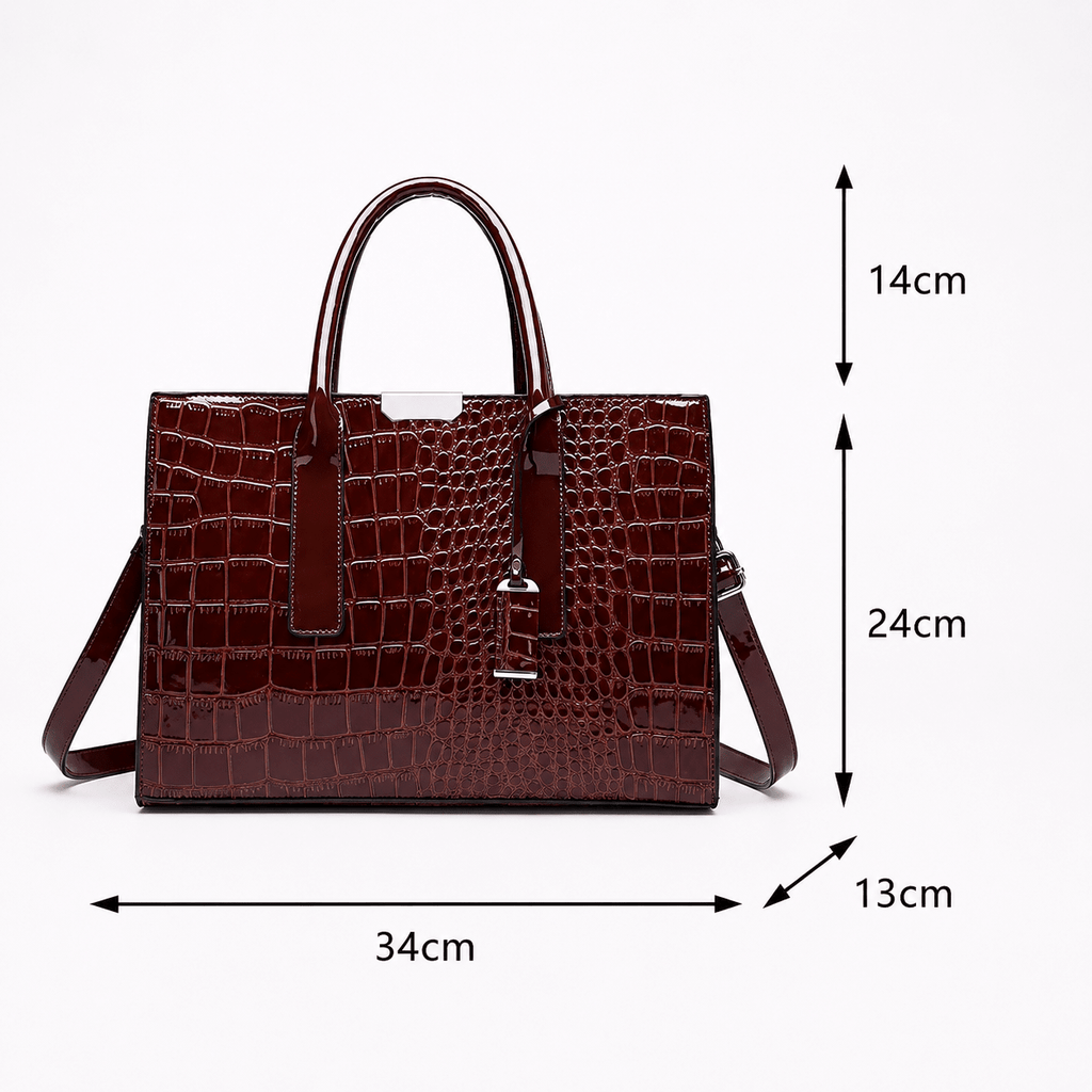 Cabas en Cuir Motif Crocodile pour Femme - 1001 Sacs