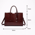 Cabas en Cuir Motif Crocodile pour Femme - 1001 Sacs