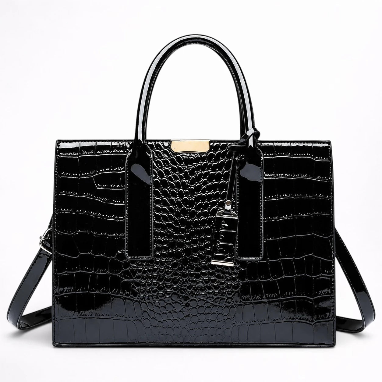 Cabas en Cuir Motif Crocodile pour Femme - 1001 Sacs