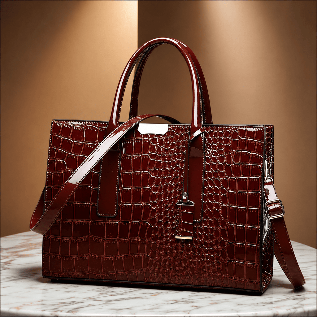 Cabas en Cuir Motif Crocodile pour Femme - 1001 Sacs