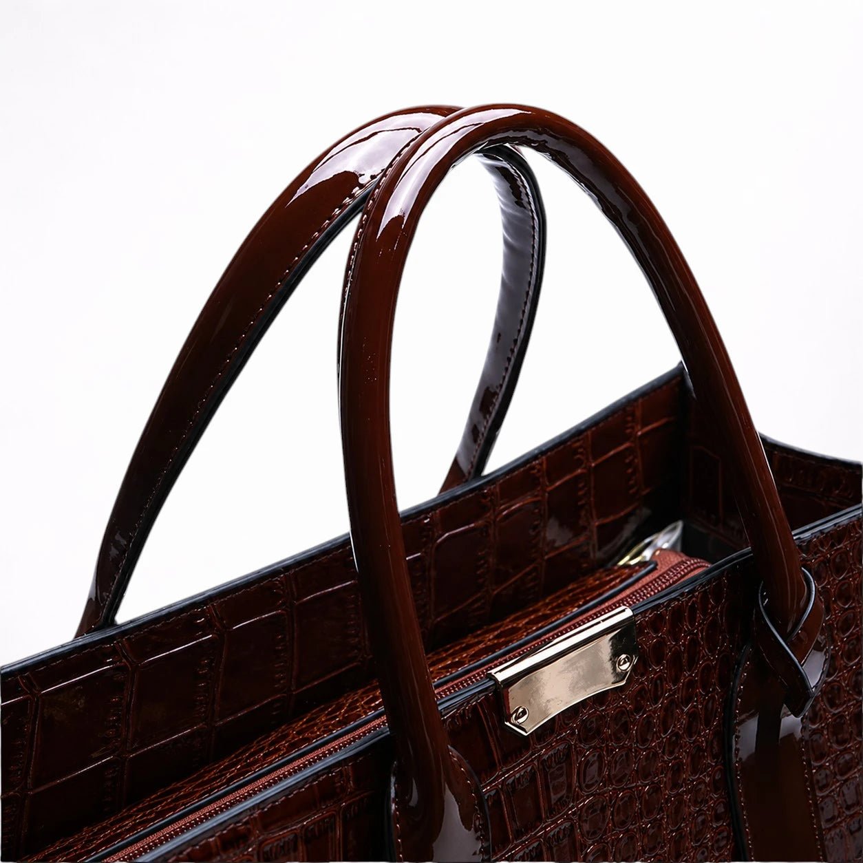 Cabas en Cuir Motif Crocodile pour Femme - 1001 Sacs