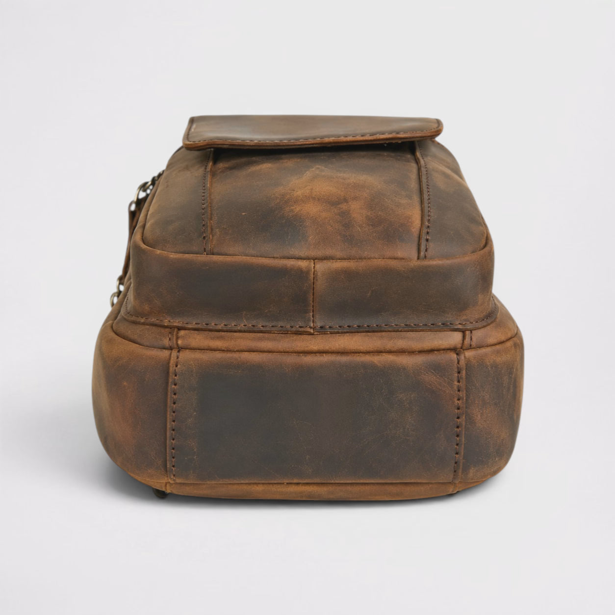 Sac Bandoulière en Cuir de Cheval Vintage pour Homme
