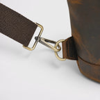 Sac Bandoulière en Cuir de Cheval Vintage pour Homme