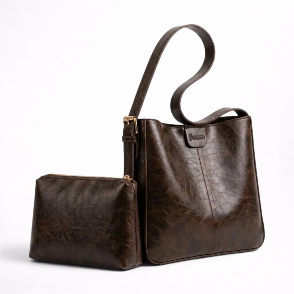 Lot Sacs Cabas Cuir Souple avec Petite Pochette - 1001 Sacs
