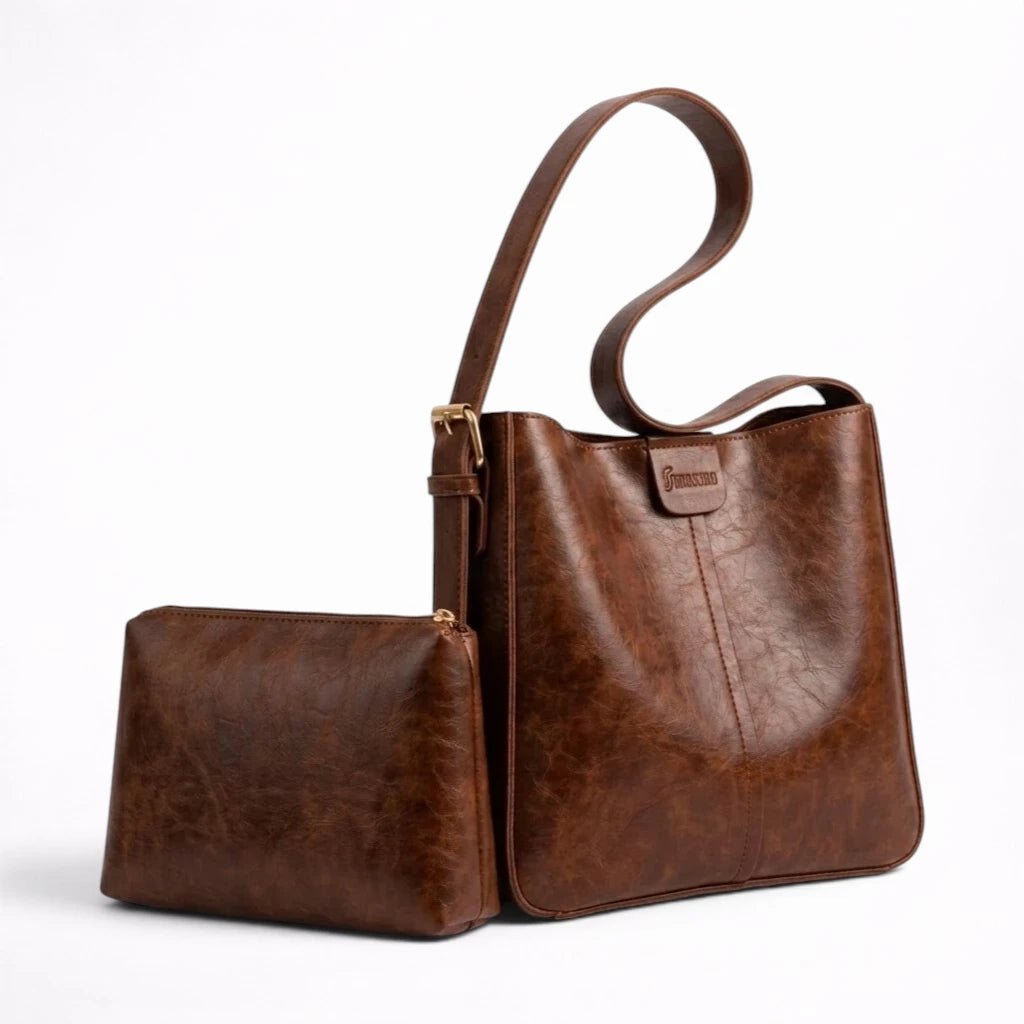 Lot Sacs Cabas Cuir Souple avec Petite Pochette - 1001 Sacs