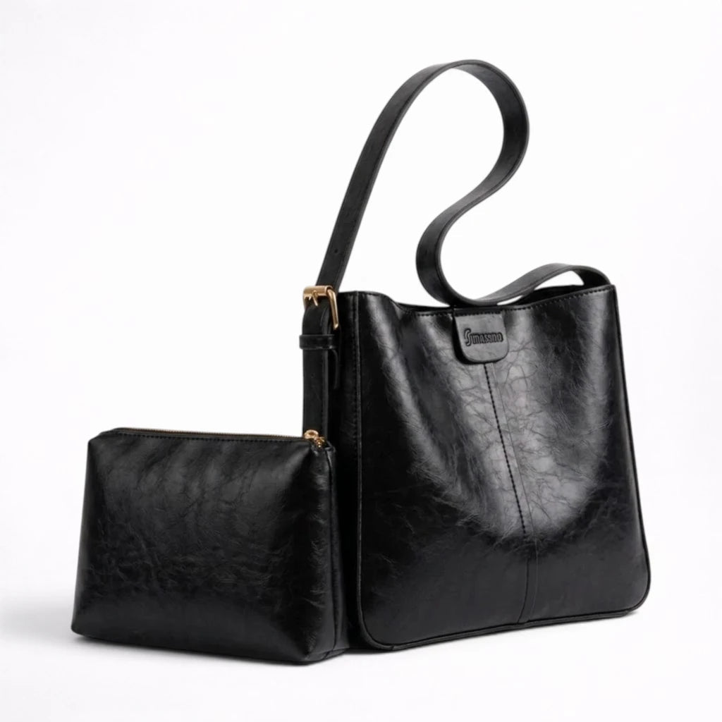 Lot Sacs Cabas Cuir Souple avec Petite Pochette - 1001 Sacs
