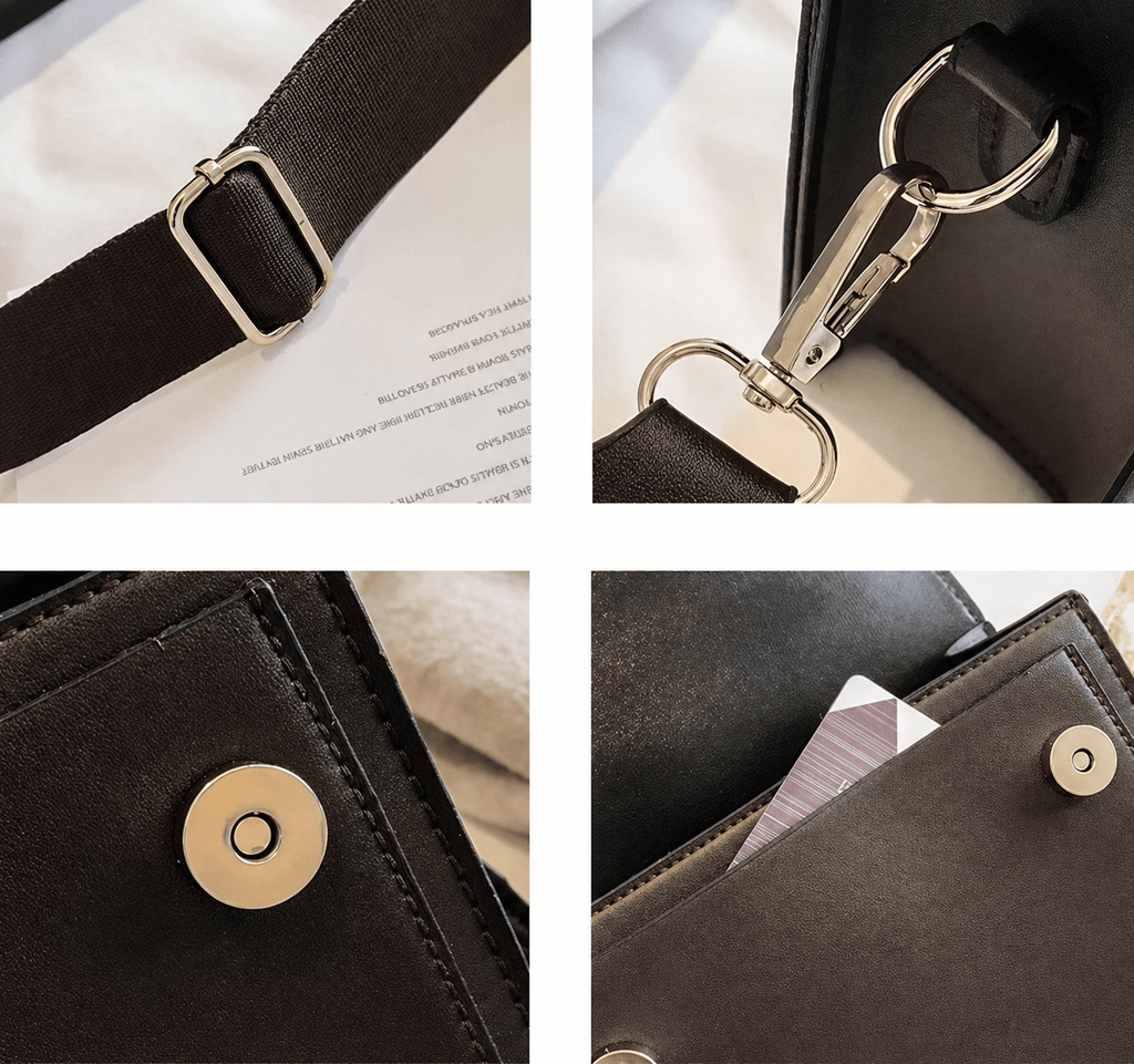 Petit Sac à Rabat en Cuir Classique Bandoulière - 1001 Sacs