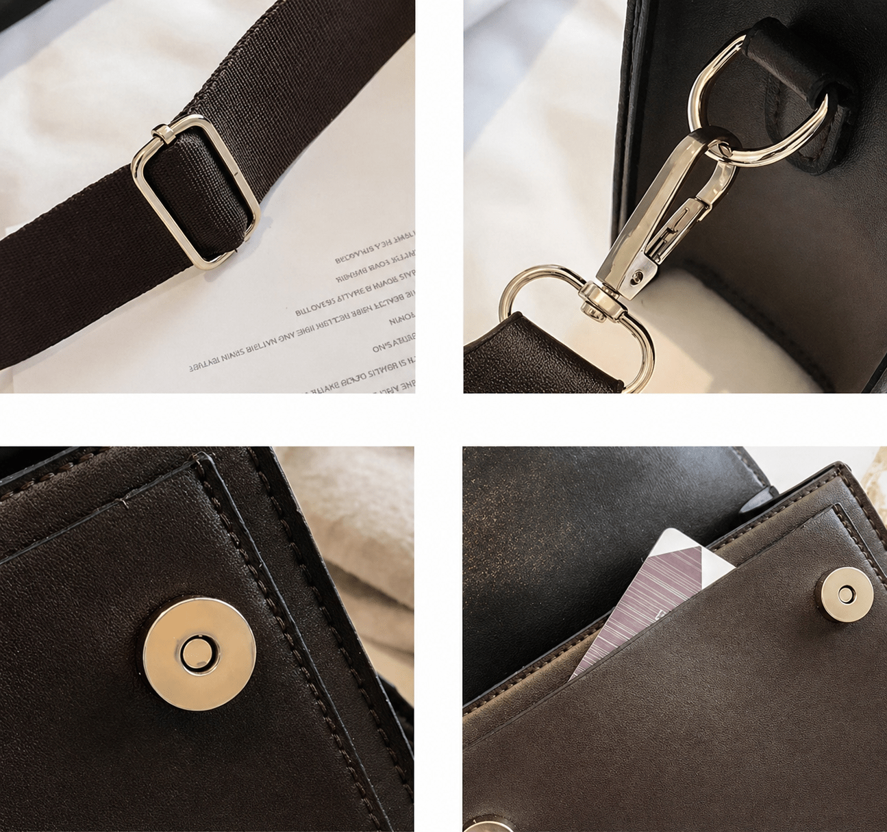 Petit Sac à Rabat en Cuir Classique Bandoulière - 1001 Sacs