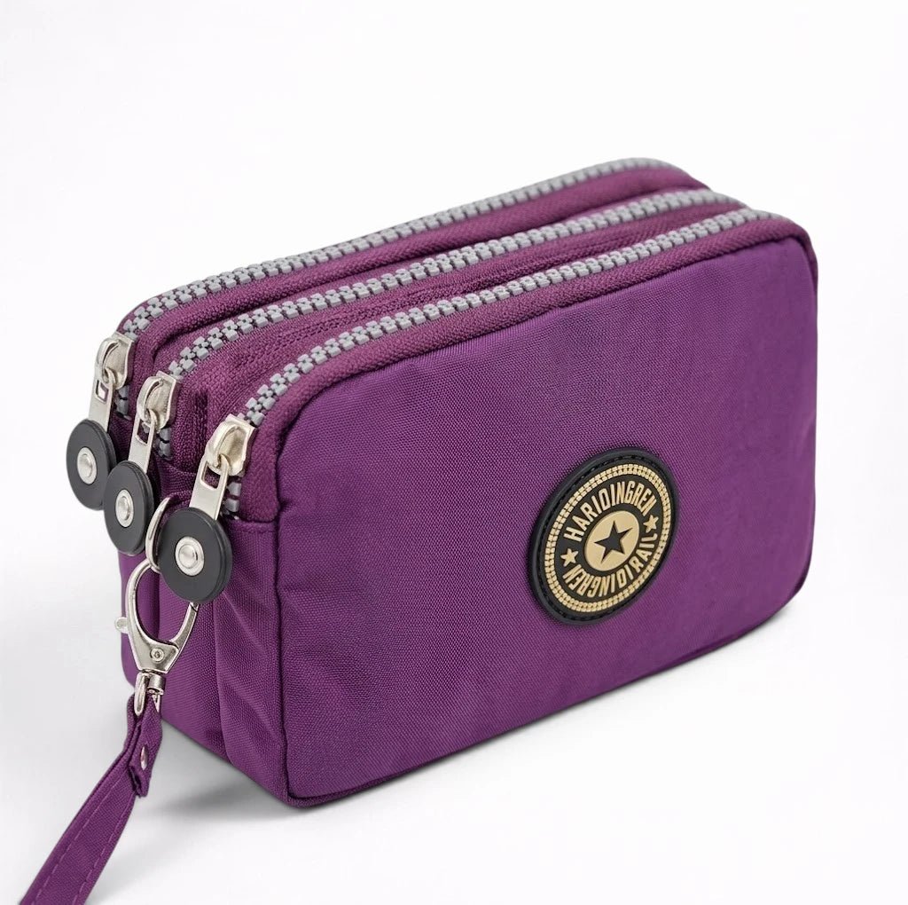 Portefeuille Pochette Maquillage Triple Zip - 1001 Sacs