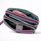 Portefeuille Pochette Maquillage Triple Zip - 1001 Sacs