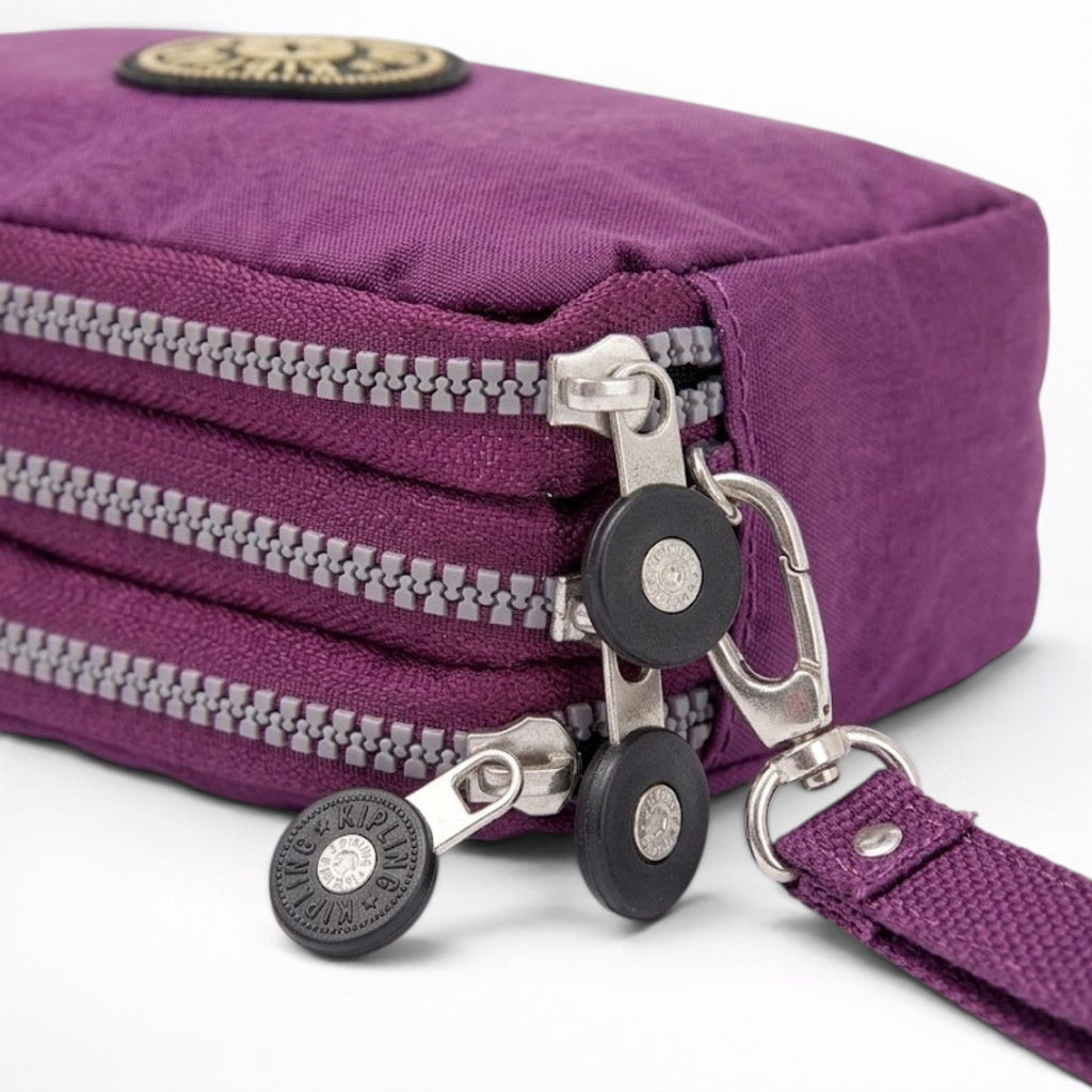 Portefeuille Pochette Maquillage Triple Zip - 1001 Sacs