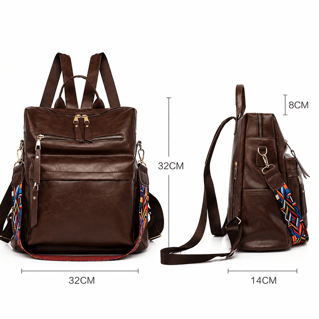 Sac à Dos en Cuir Multifonction Scolaire pour Adolescente - 1001 Sacs