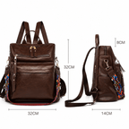 Sac à Dos en Cuir Multifonction Scolaire pour Adolescente - 1001 Sacs