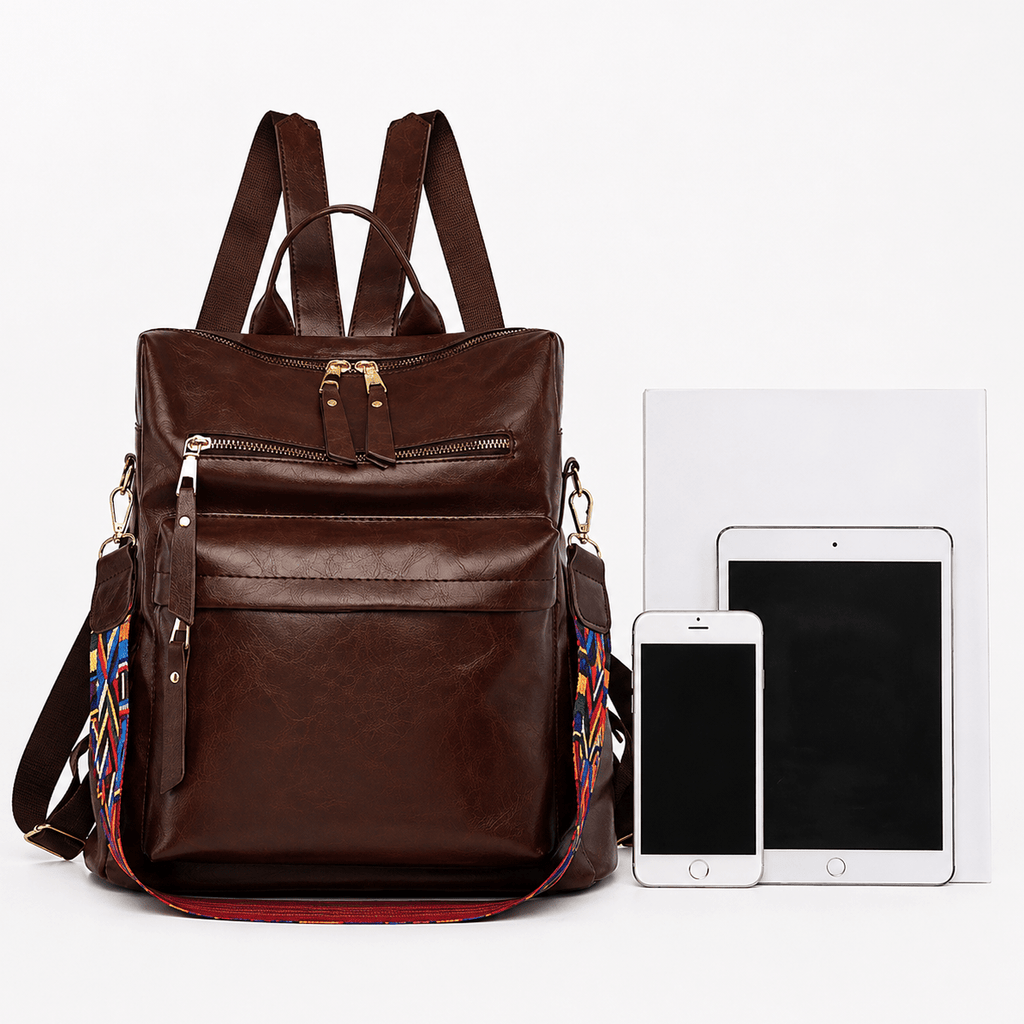 Sac à Dos en Cuir Multifonction Scolaire pour Adolescente - 1001 Sacs