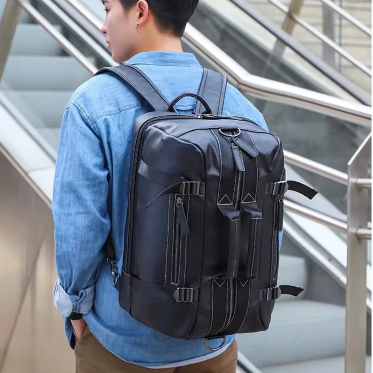 Sac à Dos en Cuir PU Multifonction Casual - 1001 Sacs