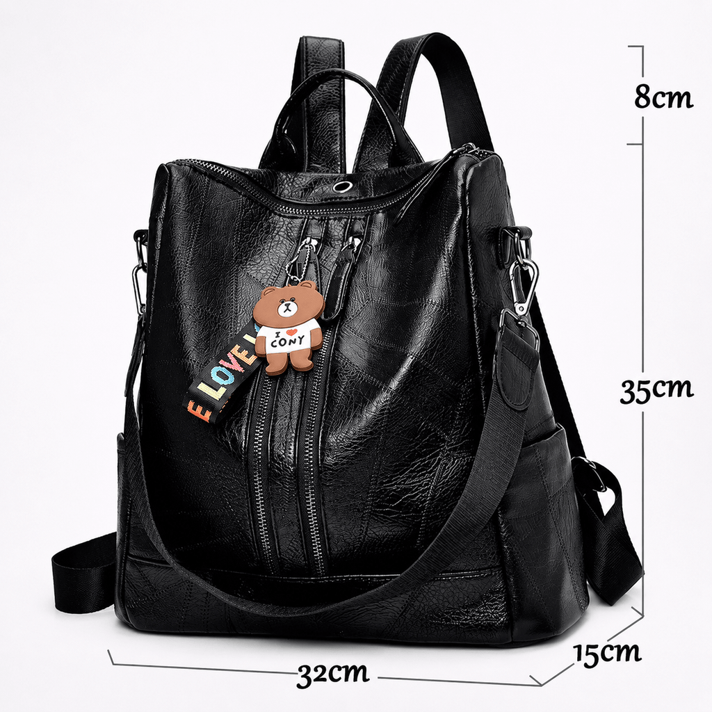 Sac à Dos en Cuir Souple Scolaire et Voyage pour Adolescente - 1001 Sacs