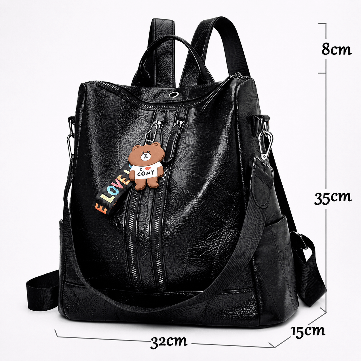 Sac à Dos en Cuir Souple Scolaire et Voyage pour Adolescente - 1001 Sacs