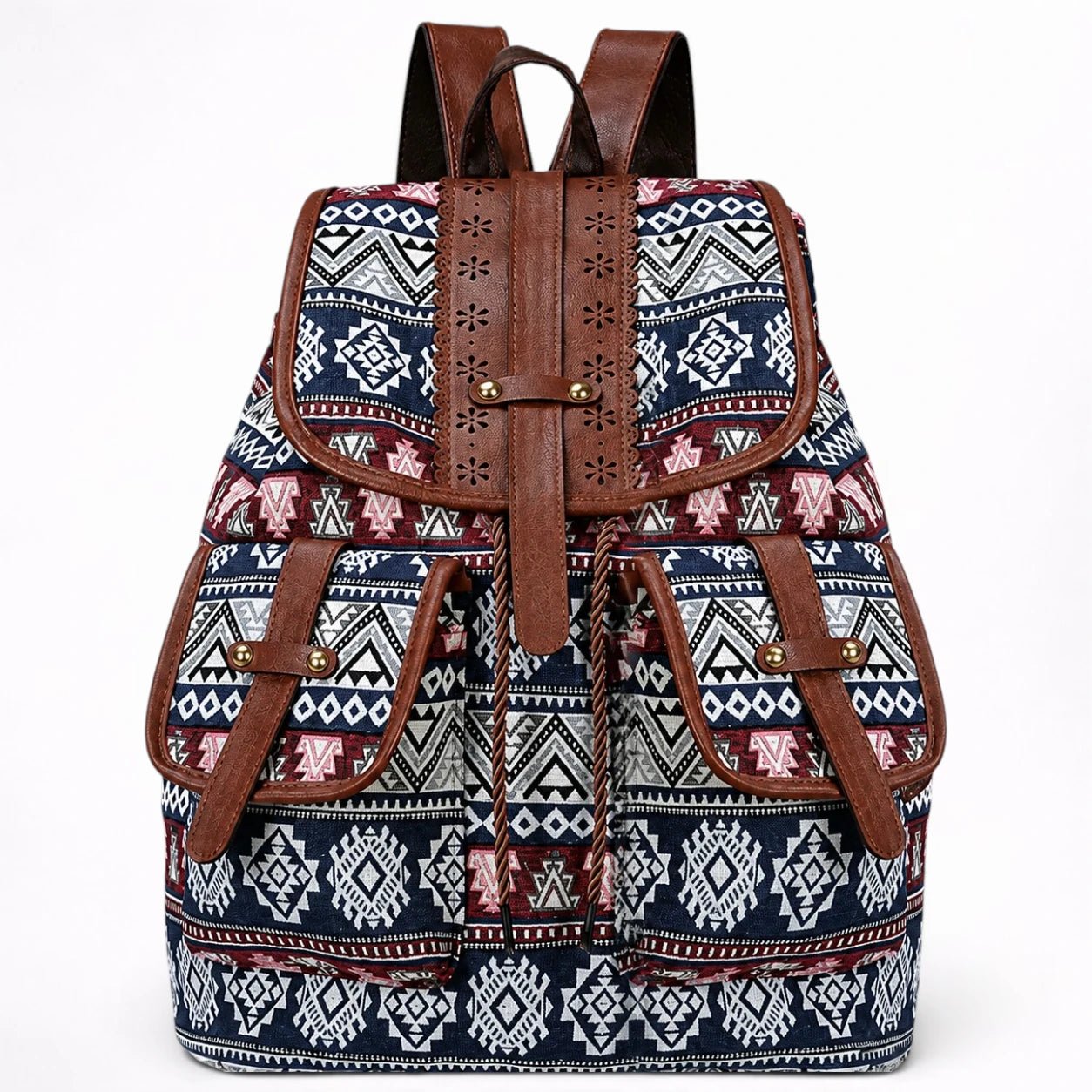 Sac à Dos en Toile Ethnique pour Voyageur et Étudiant - 1001 Sacs