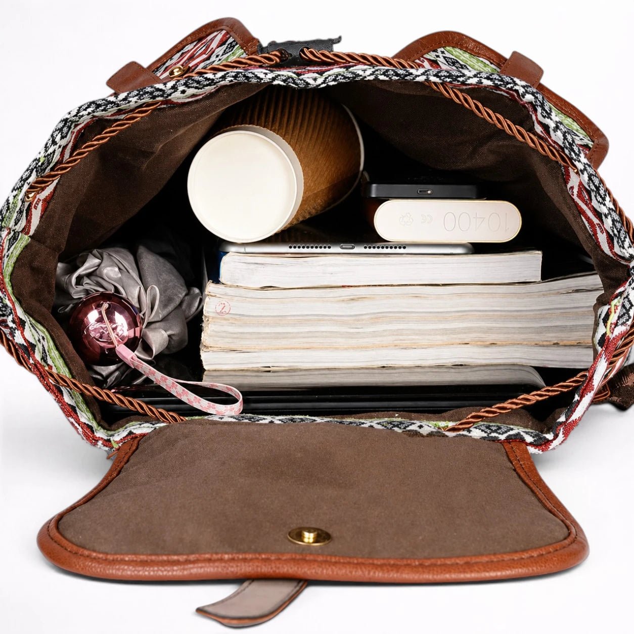 Sac à Dos en Toile Ethnique pour Voyageur et Étudiant - 1001 Sacs