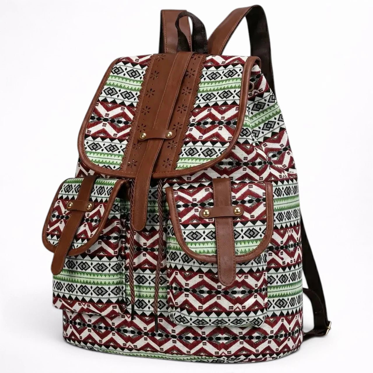 Sac à Dos en Toile Ethnique pour Voyageur et Étudiant - 1001 Sacs