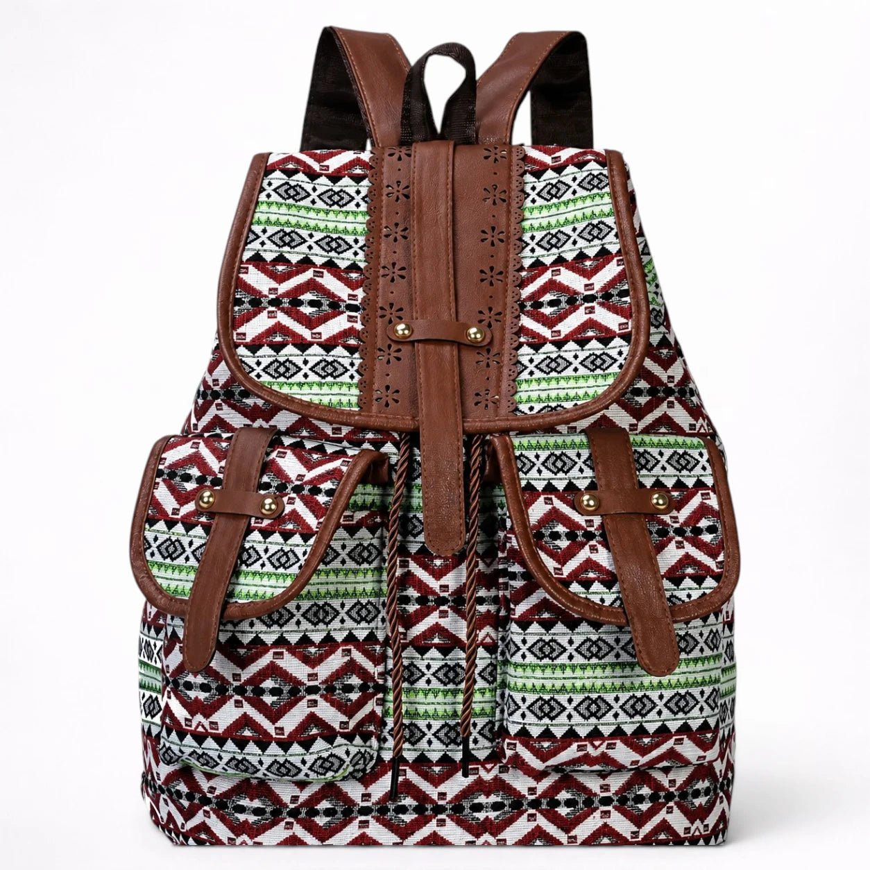 Sac à Dos en Toile Ethnique pour Voyageur et Étudiant - 1001 Sacs