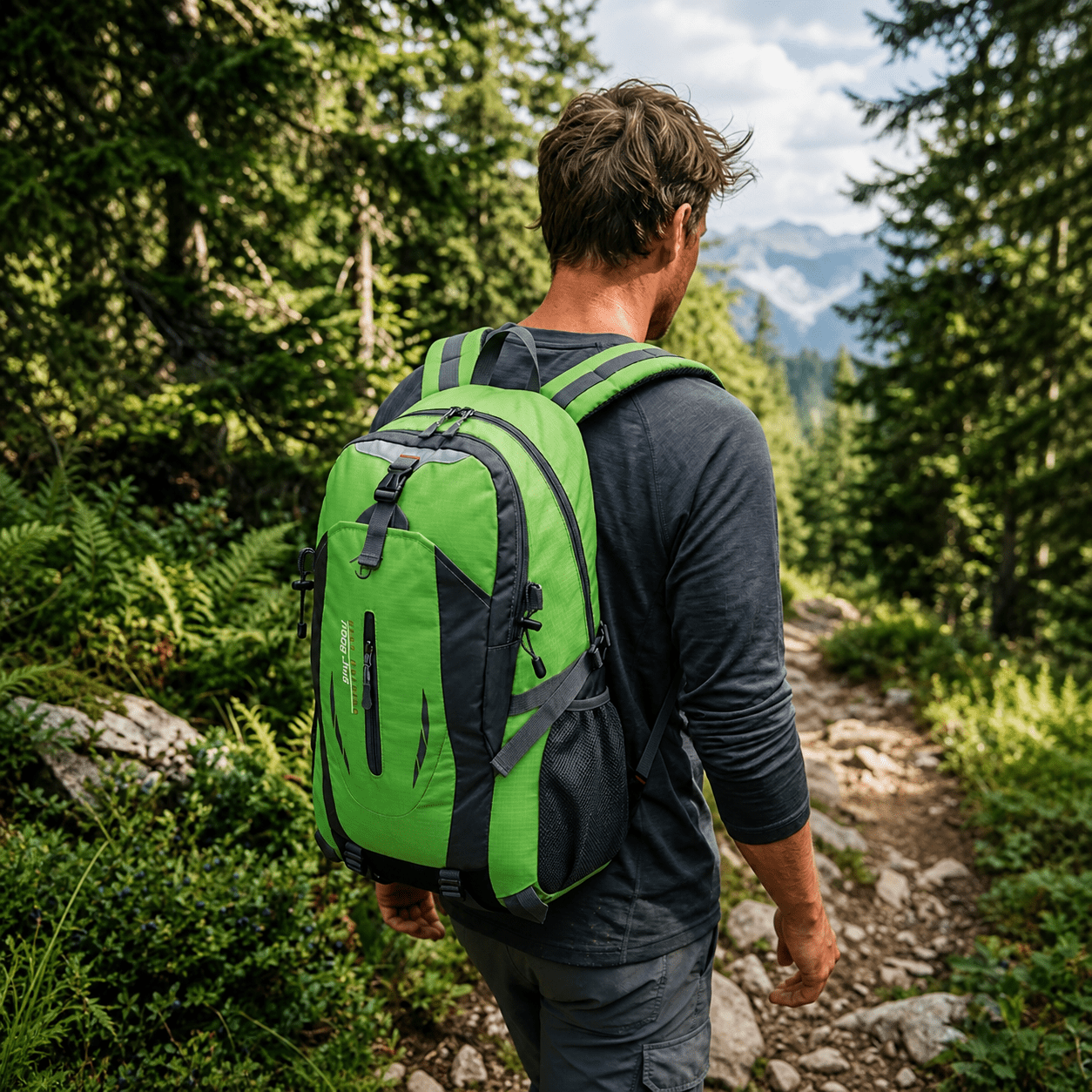 Sac à Dos Nylon Imperméable 40L pour Randonnée et Camping - 1001 Sacs