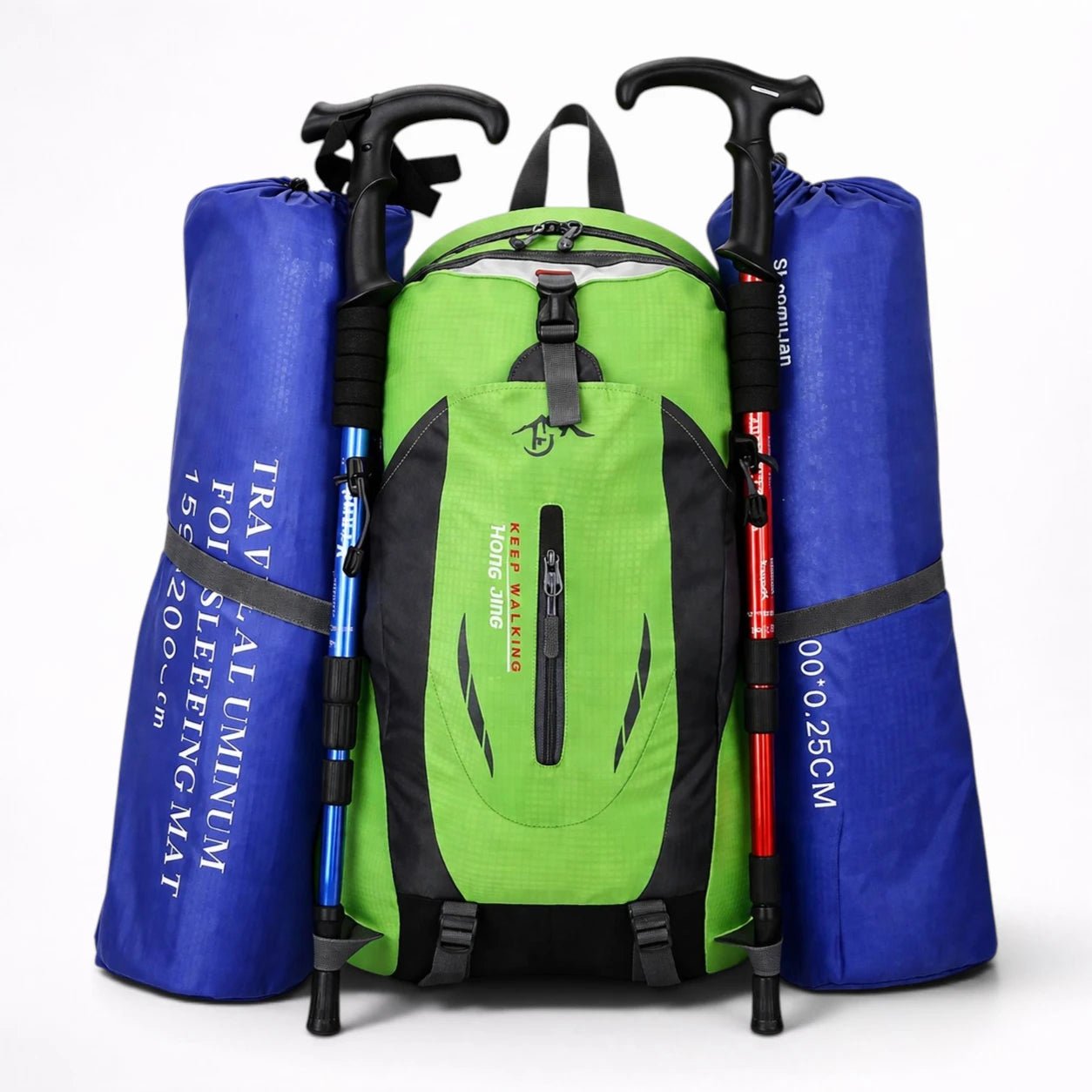 Sac à Dos Nylon Imperméable 40L pour Randonnée et Camping - 1001 Sacs
