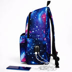 Sac à Dos Scolaire en Toile avec Port USB - 1001 Sacs