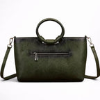 Sac à Main en Cuir Gaufré Rétro - 1001 Sacs