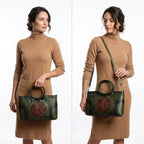Sac à Main en Cuir Gaufré Rétro - 1001 Sacs