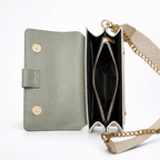 Sac à Rabat Bicolore en Cuir Bandoulière pour Femme - 1001 Sacs