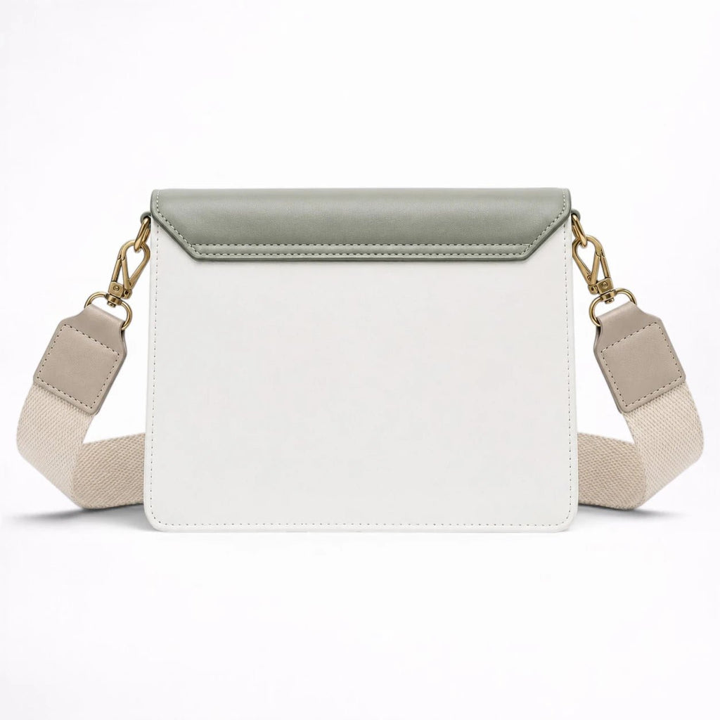 Sac à Rabat Bicolore en Cuir Bandoulière pour Femme - 1001 Sacs