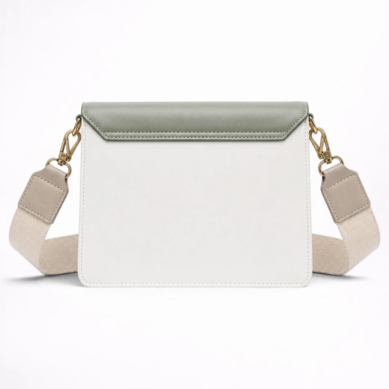 Sac à Rabat Bicolore en Cuir Bandoulière pour Femme - 1001 Sacs