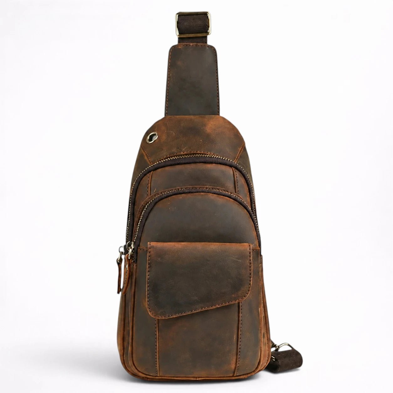 Sac Bandoulière en Cuir de Cheval Vintage pour Homme - 1001 Sacs