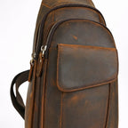 Sac Bandoulière en Cuir de Cheval Vintage pour Homme - 1001 Sacs