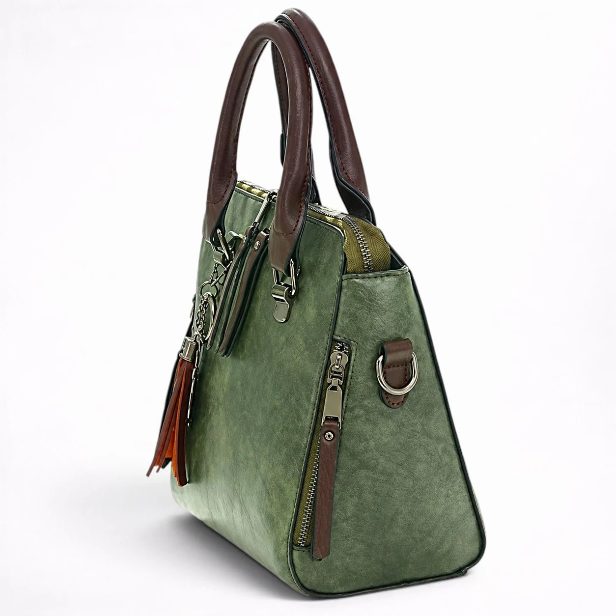 Sac Boston Vintage avec Pompon Bandoulière - 1001 Sacs