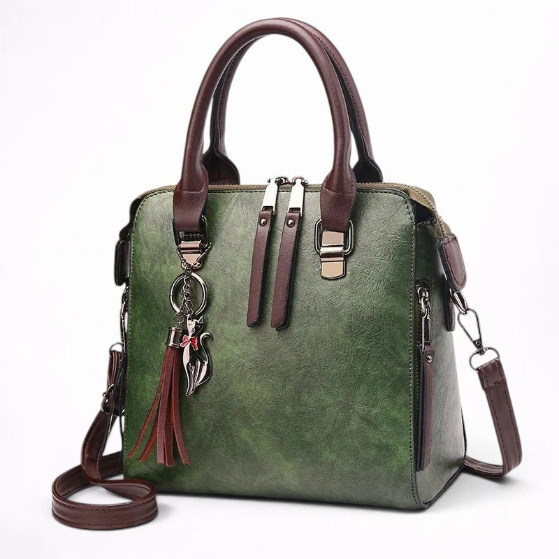 Sac Boston Vintage avec Pompon Bandoulière - 1001 Sacs
