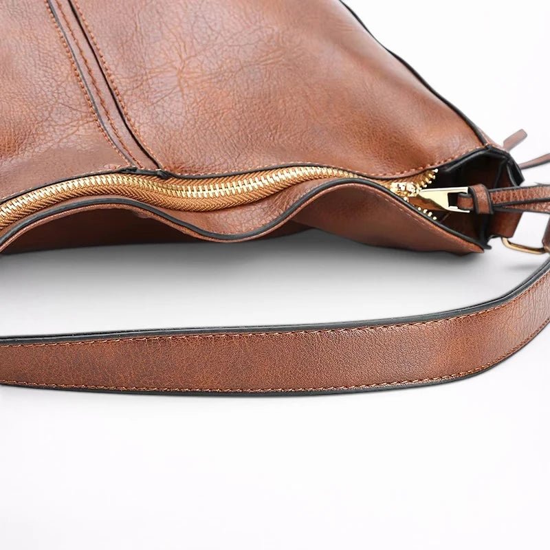 Sac Hobo en Cuir Vintage Grande Capacité - 1001 Sacs