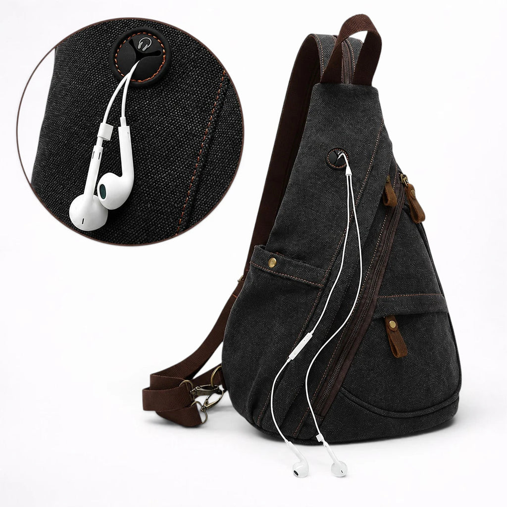 Sac Poitrine en Toile Multifonction pour Homme - 1001 Sacs