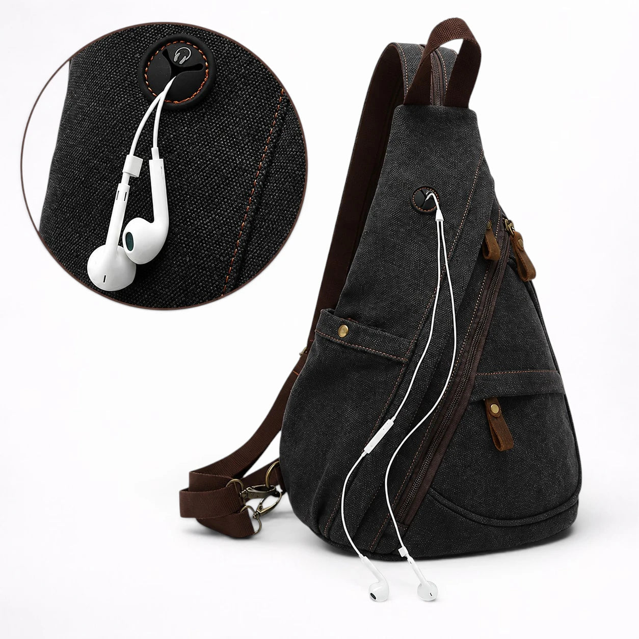 Sac Poitrine en Toile Multifonction pour Homme - 1001 Sacs